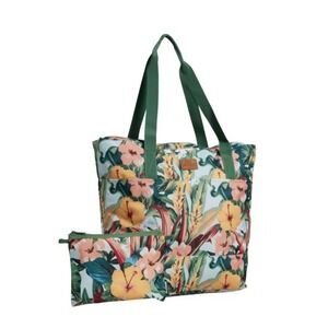 Dakine Classic Tote Bag 33L Island Spring/Brown Color Large Zip Travel Beach Tot